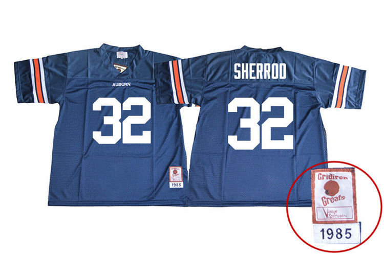 1985 Throwback Youth #32 Sam Sherrod Auburn Tigers College Football Jerseys Sale-Navy - Click Image to Close